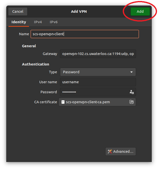 Configure VPN