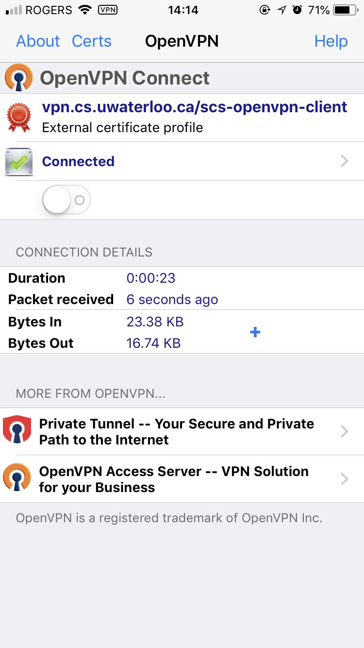 VPN Connected